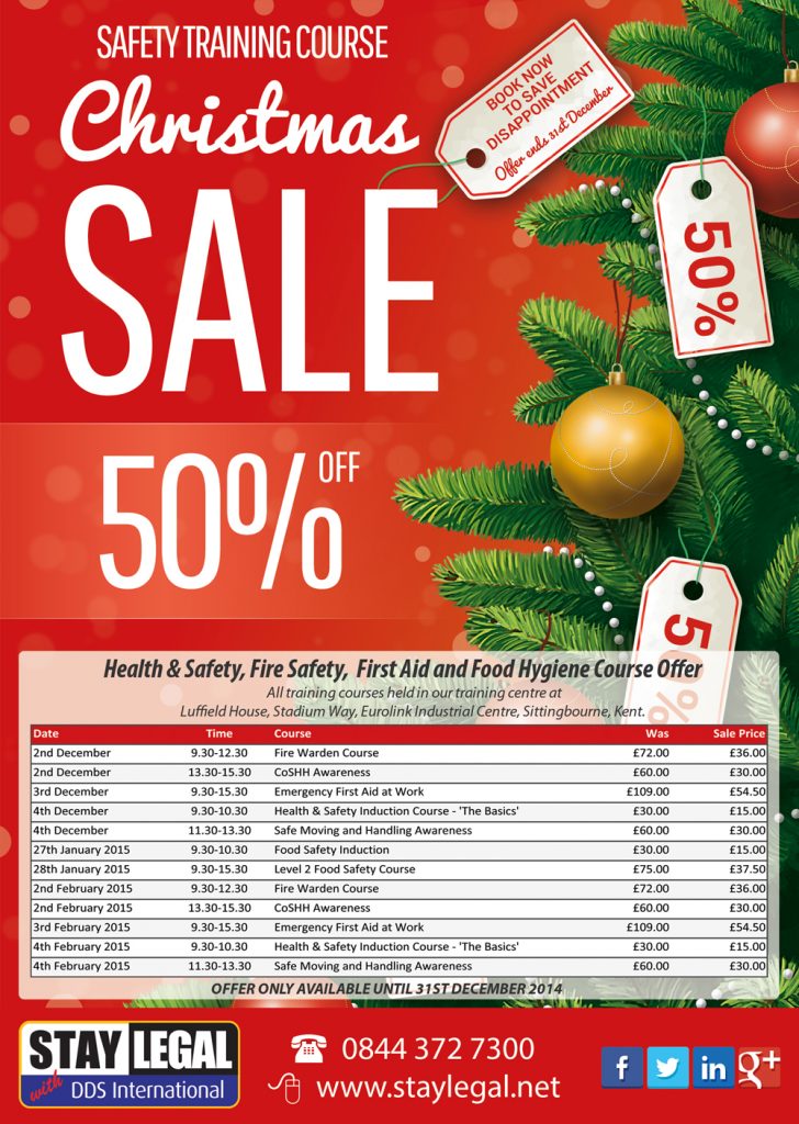 Safety Training Course Christmas Promotional Flyer