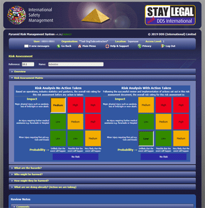 Health and Safety Software Risk Assessments