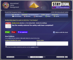 Health and Safety Software Weekly Safety Checks