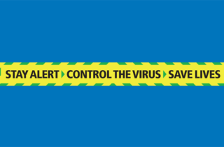 Stay Alert Control the Virus Save Lives Banner